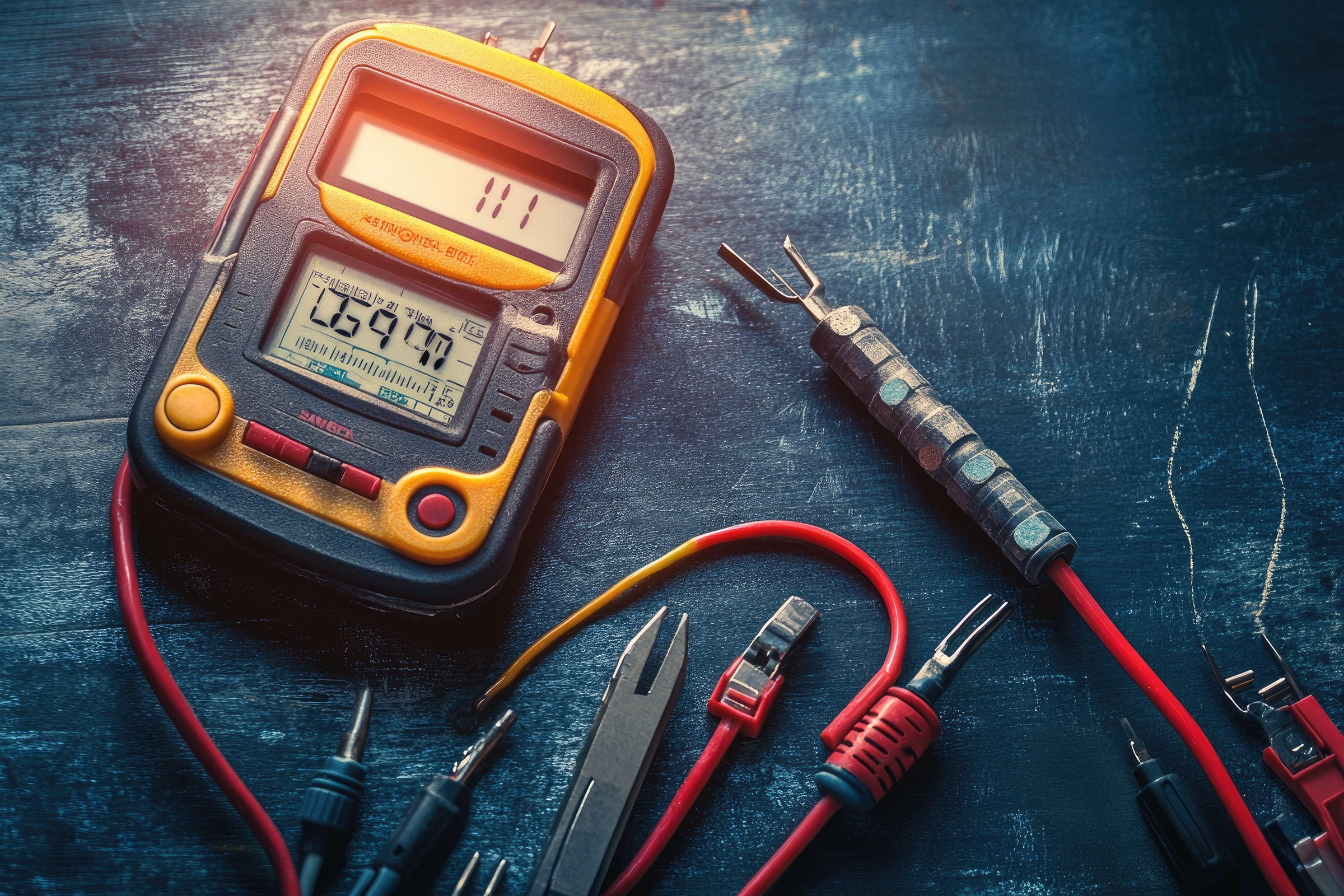 multimeter and tools